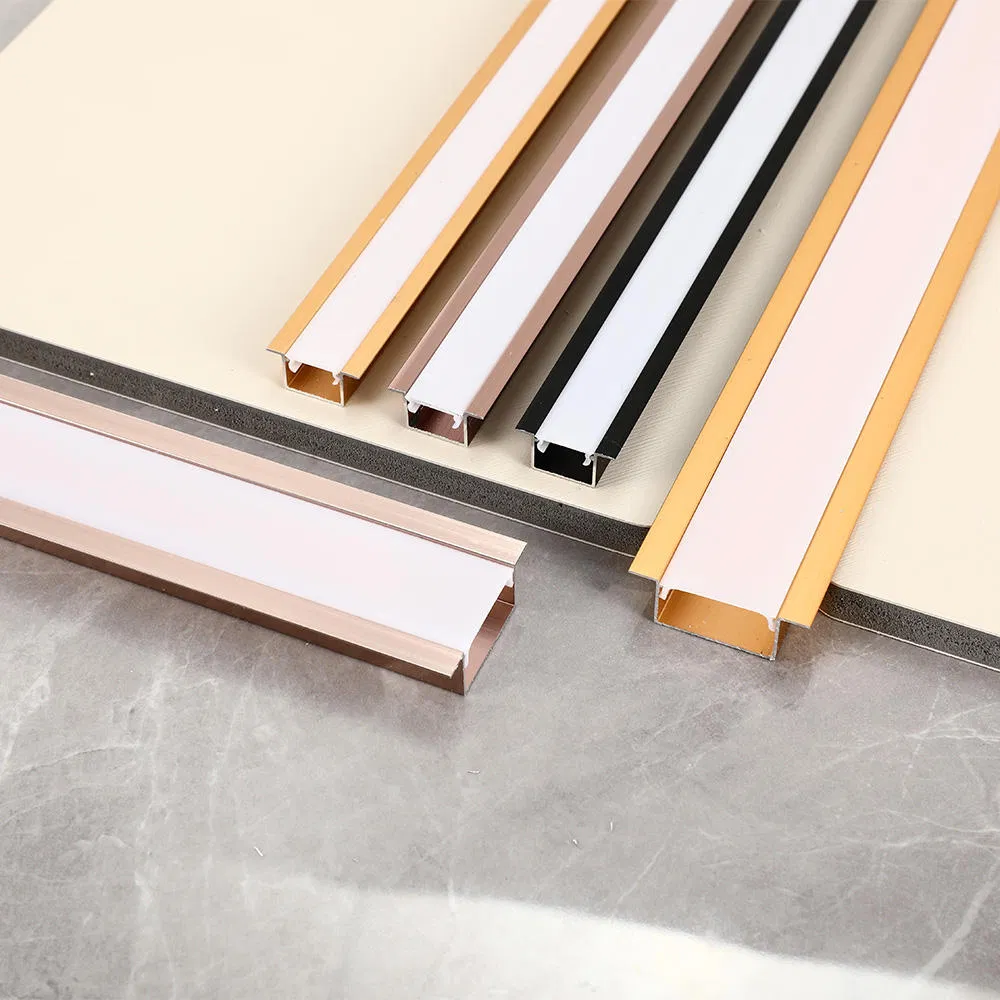 Aluminum Skirting Board with Built-in LED Light Strip Custom Length Color Modern Decoration Lighting Dual Purpose