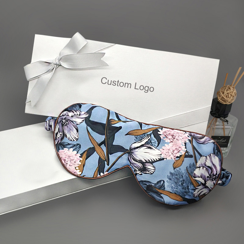 Printed Silk Eye Mask Custom Silk Mask Silk Sleeping Mask
