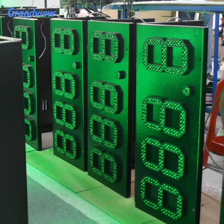 7 Segment Outdoor Remote Control Green 12'' 8.889/10 Digital Numbers Gas/Oil/Petrol Station Price LED Display