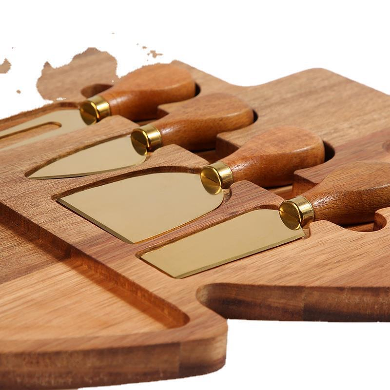Premium Wooden Handle Stainless Steel Mini Cheese Knives Set for Charcuterie Board Exquisite Cheese Knife Cheese Cutter Fork