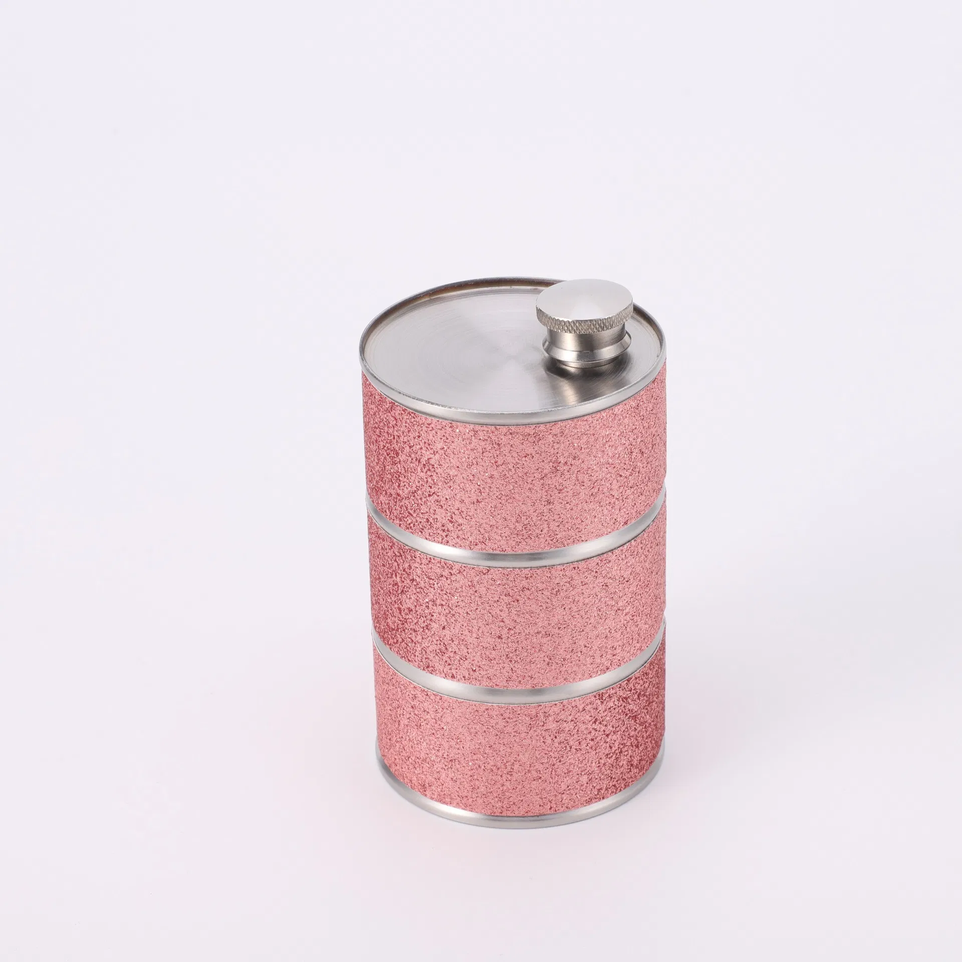 Oil Barrel Shape Wine Pot Stainless Steel Alcohol Liquor Hip Flask