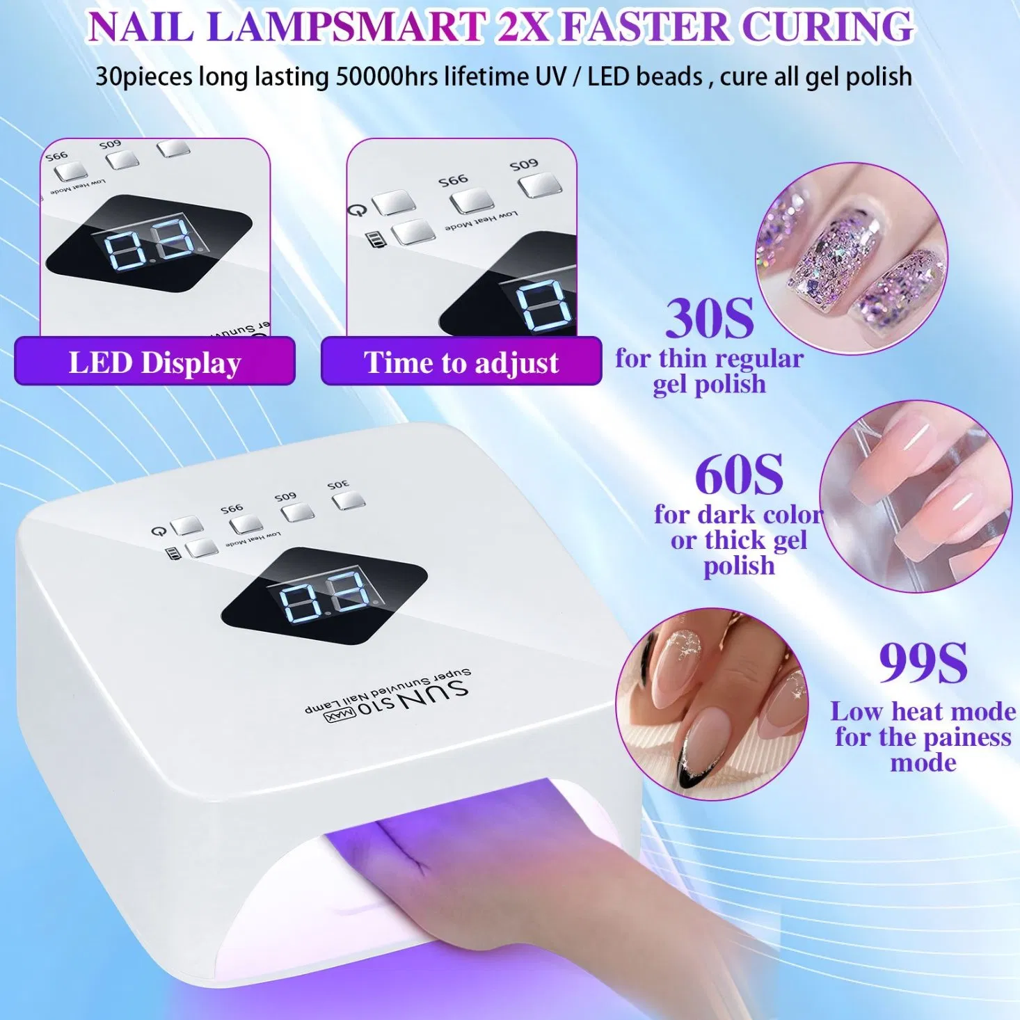 Newest S10 Wireless Electricity Storage Nail Lamptherapy Machine with Automatically Senses High-Power Quick-Drying Nail Dryer. I How Are You Doing
