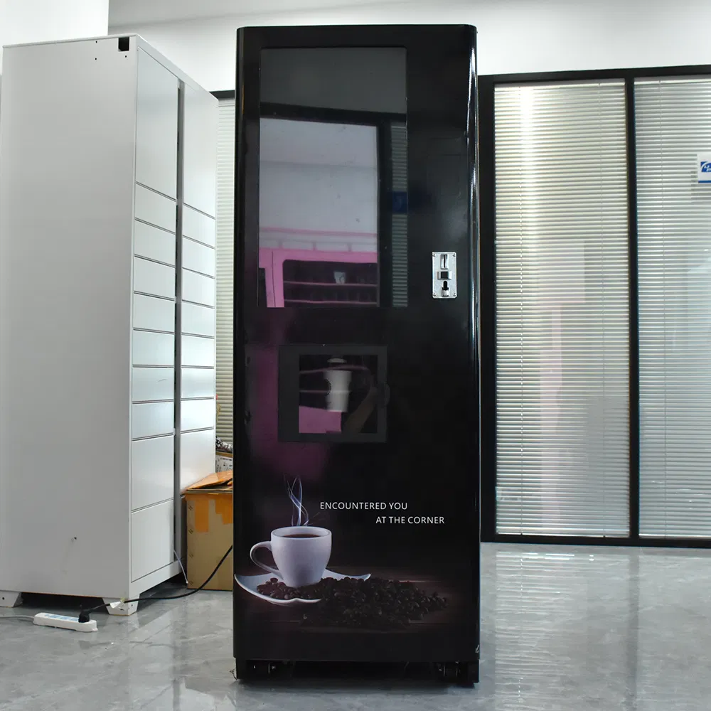 Upus Factory Custom Coin Operated Coffee Hot Chocolate Vending Machine WiFi Vending Machine 24 Hours Self-Service