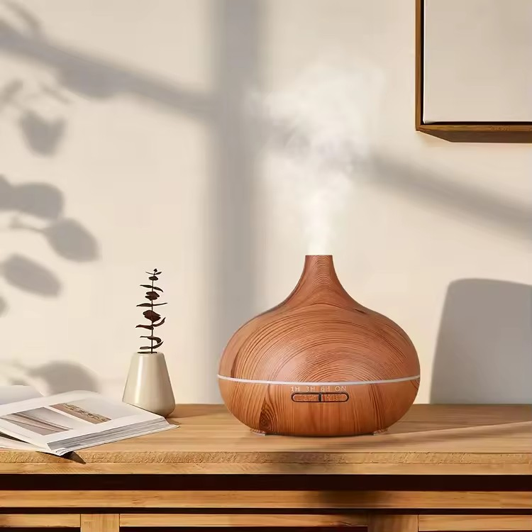500ml Electric Aroma Diffuser Essential Oil Diffuser Ultrasonic Remote Control Color LED Lamp Air Humidifier