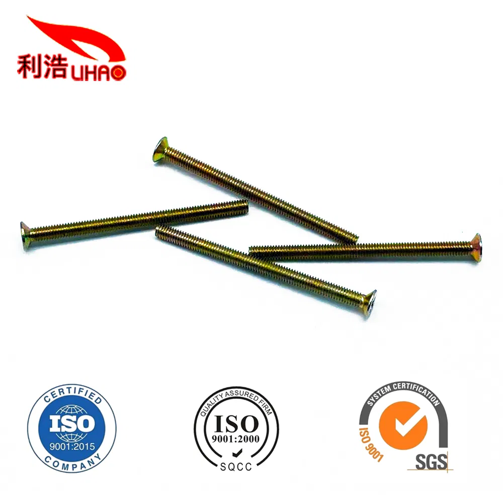 Factory Customize Different Metal Colored Zinc-Plated Countersunk Head Machine Screws