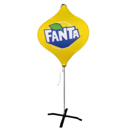 Vibrant Outdoor Pop-up Banner with LED Lanterns for Events