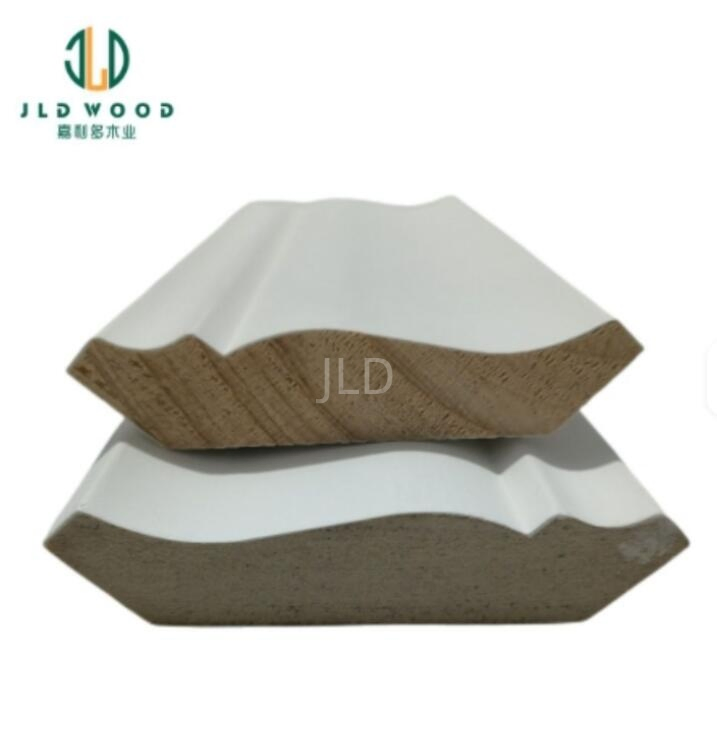Factory White Primed Pine Wood MDF Painted Ceiling Mouldings Decorative Wood