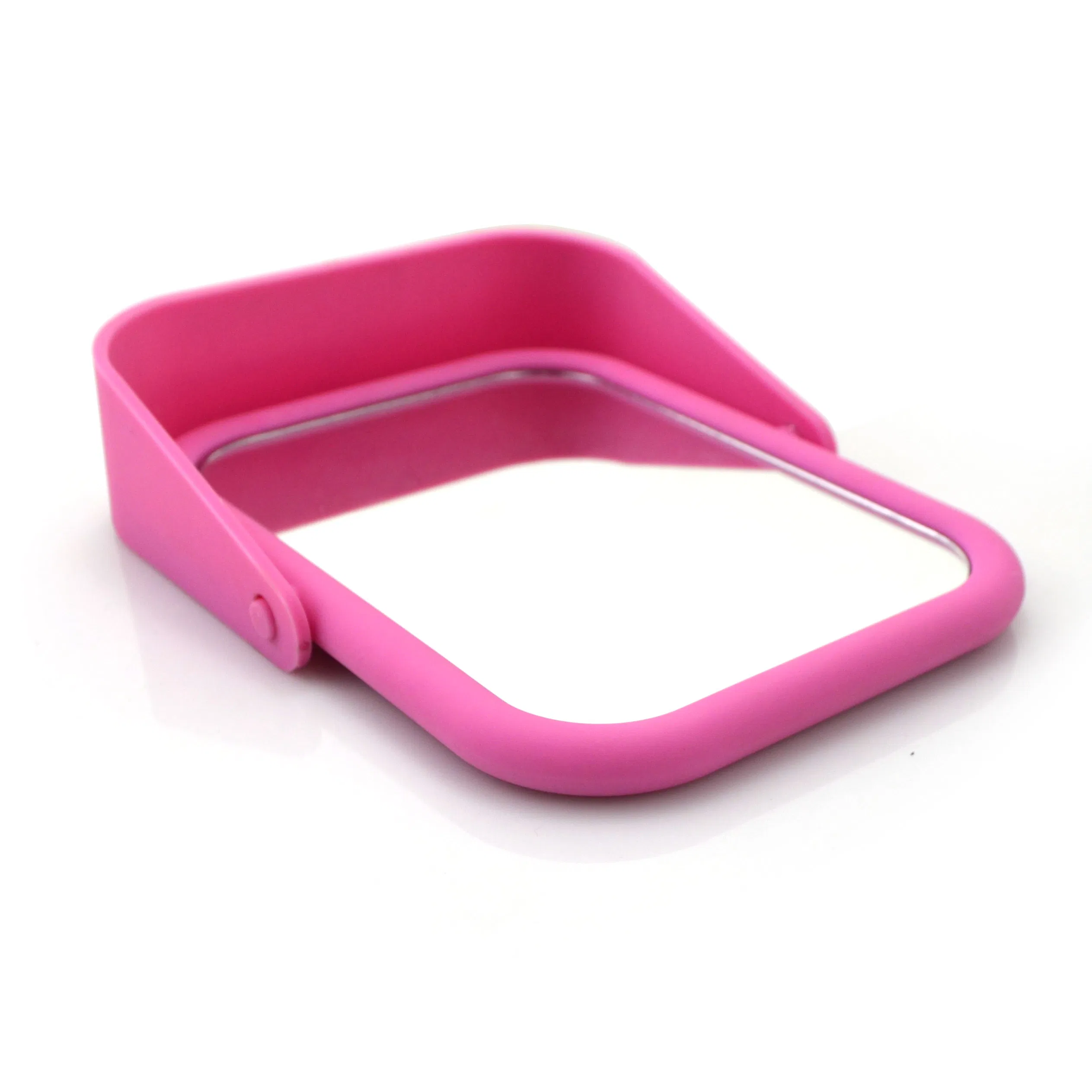 1X/2X Double Sides Square Soft Surface Plastic Table Makeup Mirror