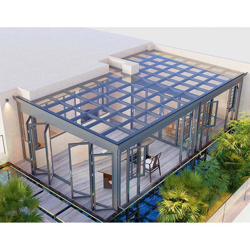 Prefab Lean to Sunroom Conservatory Greenhouse Sun Room Sunroom Glass House Aluminium Winter Garden