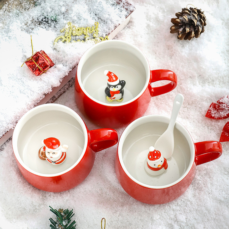 Creative Christmas Cartoon Personality Ceramic Mug