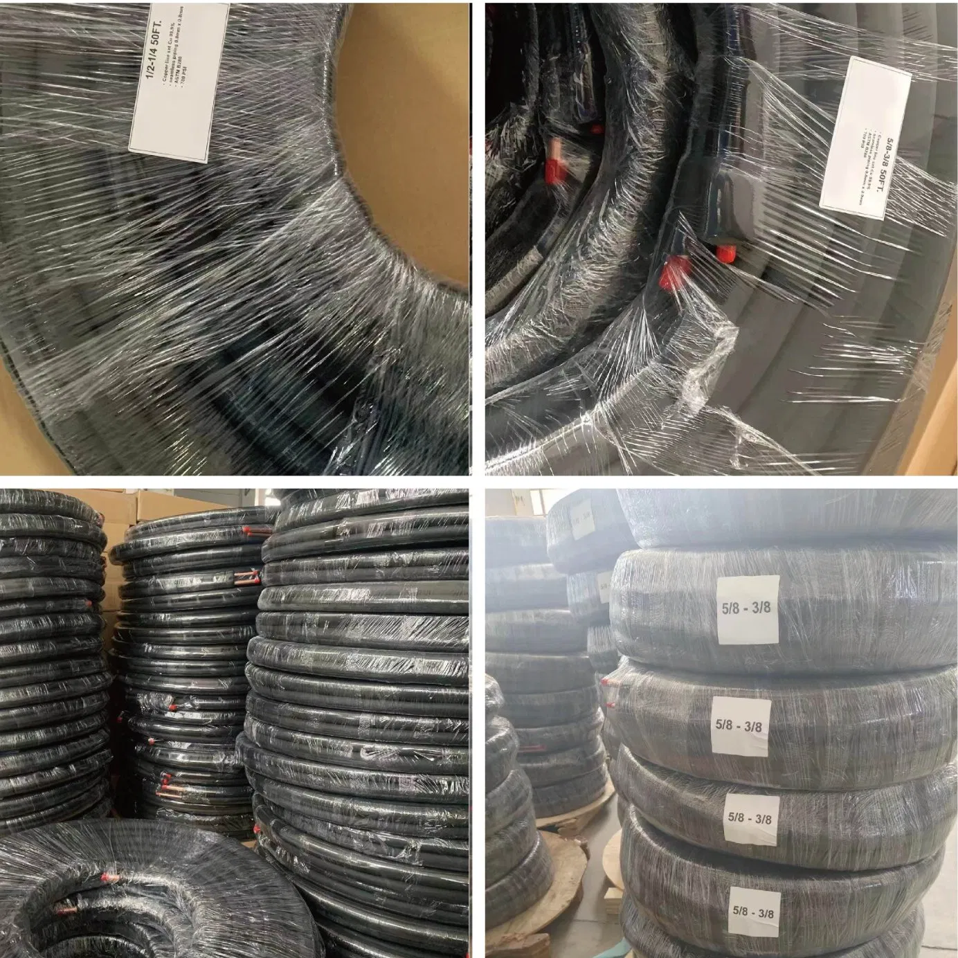 15m 20m 50m 1/4'' -3/8'' Insulated Copper Pipe Liquid Line for Air Conditioning