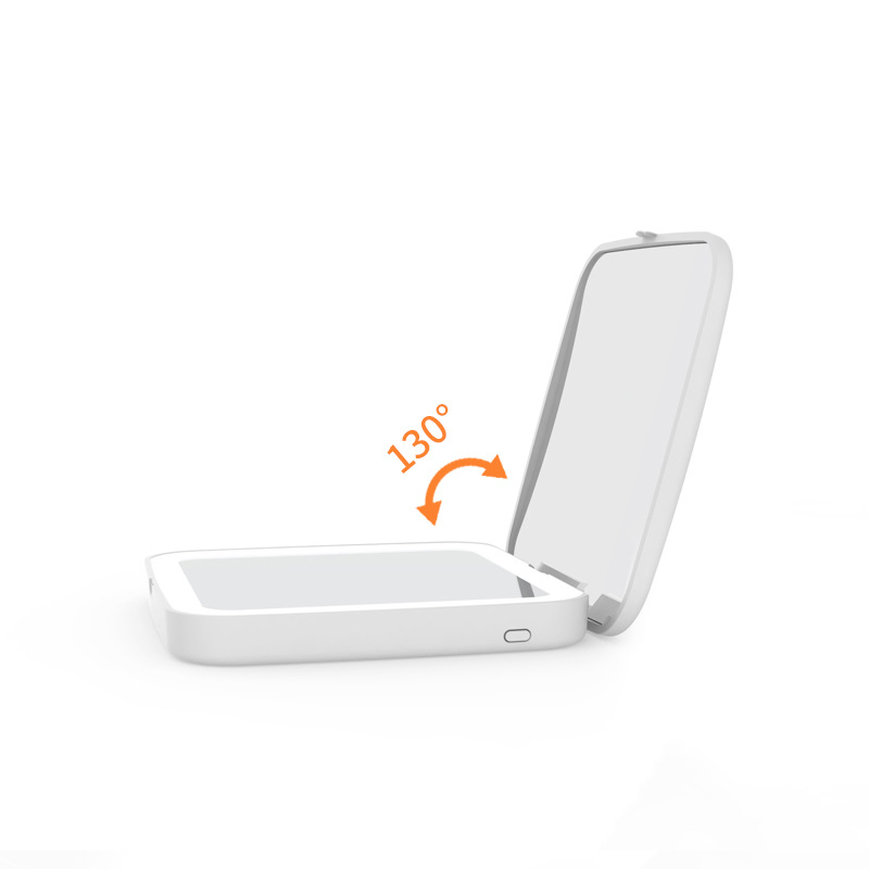 New LED Double Sided Square Makeup Mirror Small Portable LED Mirror