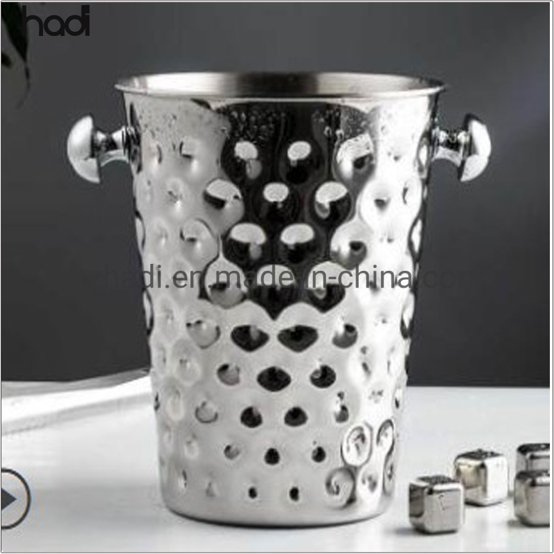 Cater Equip Buffet Hotel Stainless Steel Champagne Ice Bucket Table Top Copper Gold Ice Bucket Luxury Large Ice Bucket Custom Cheap Wholesale Price Ice Buckets
