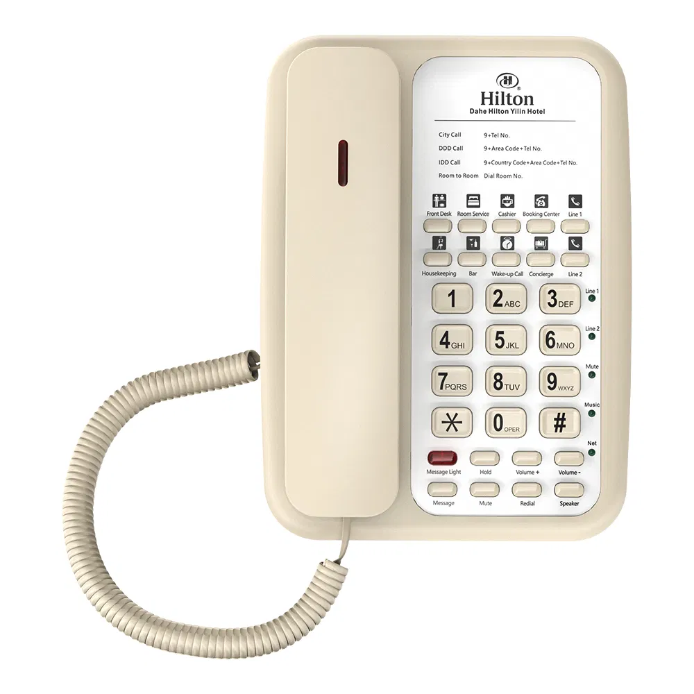 Customizable Logo 8-Speed Dial VoIP Phone with Poe Network Guest Room Telephone