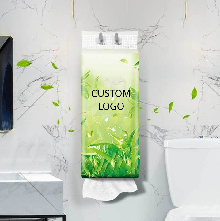 Custom Packing Virgin Wood Pulp Home and Bathroom Use Hanging Tissue Paper