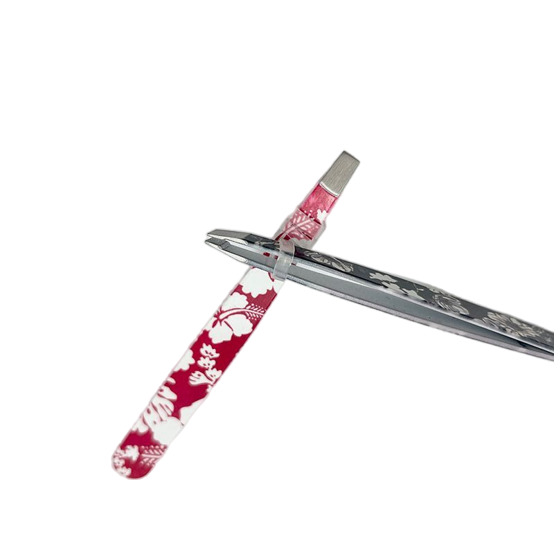 High Precision Printing Eyelash Eyebrow Tweezers Eyelash Aid Tweezer
