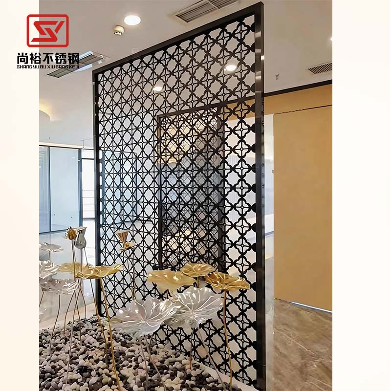 Elegant Chinese Style Modern Room Divider Stainless Steel Partition