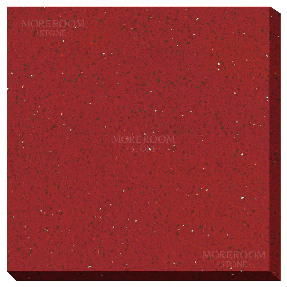Big Slab Artificial Polished Red Quartz Stone