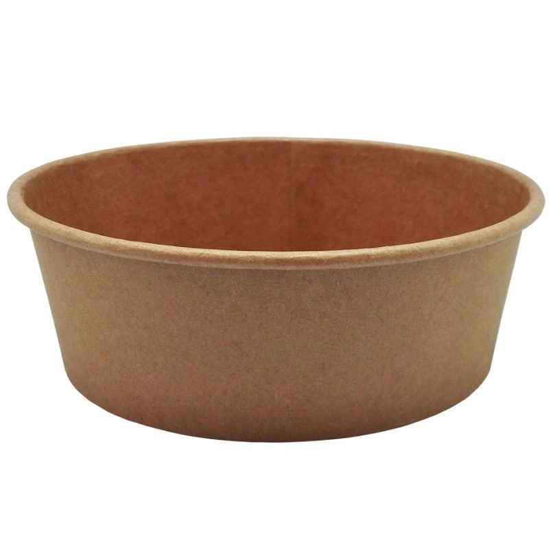 Custom Made 750ml Kraft Paper Salad Bowl with Lid 150X59X127mm