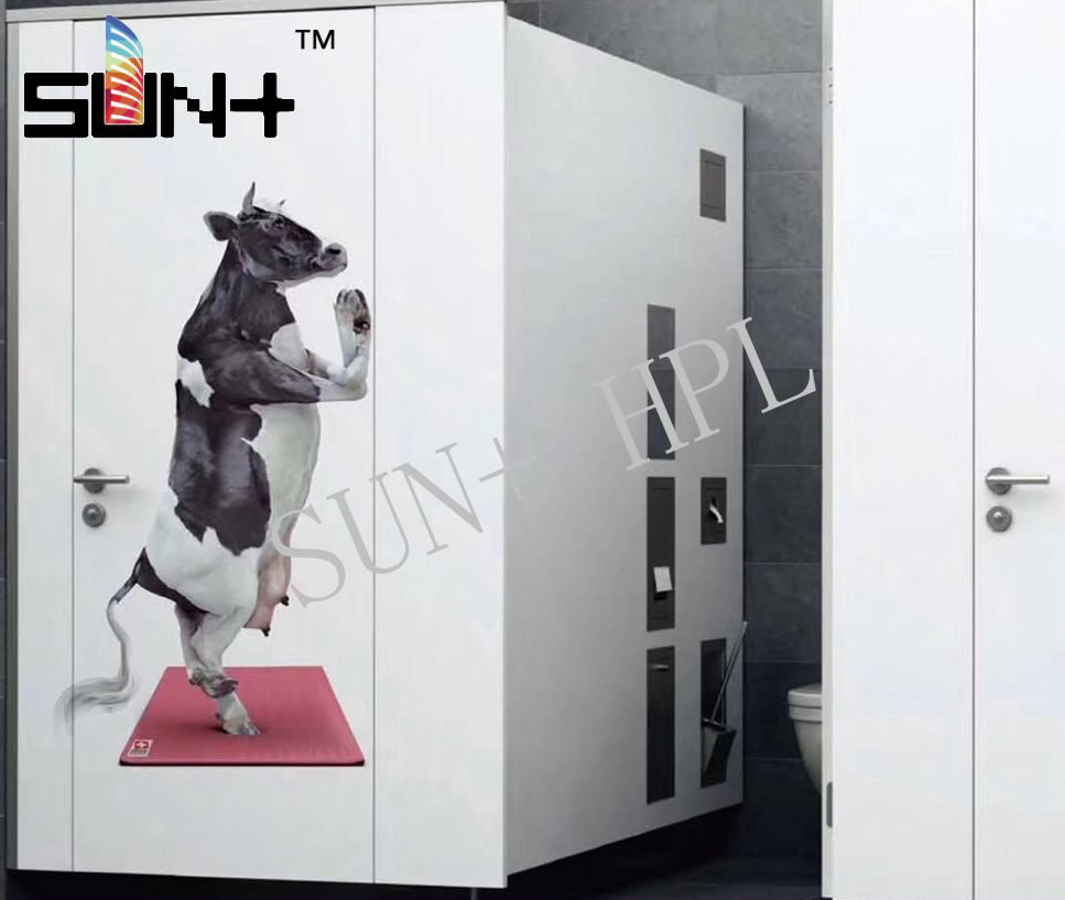 Contemporary Waterproof Nylon Fitting Toilet Cubicle Partition High Pressure Laminate