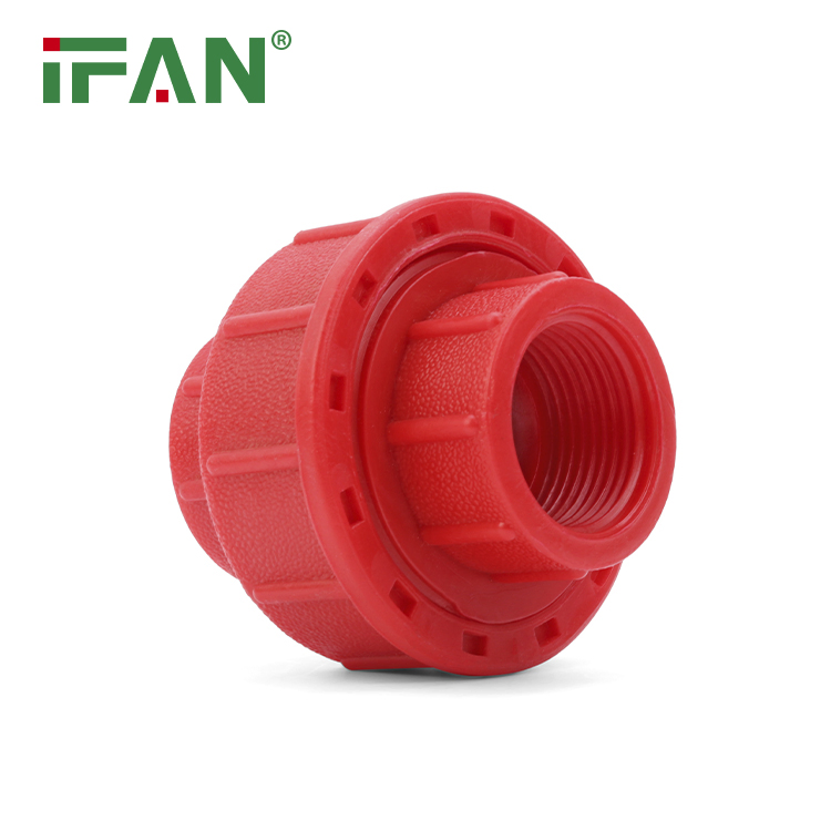 Ifan Free Sample Pph Pipes Fitting Red Color Pph Union 1/2"-1" Pph Fitting