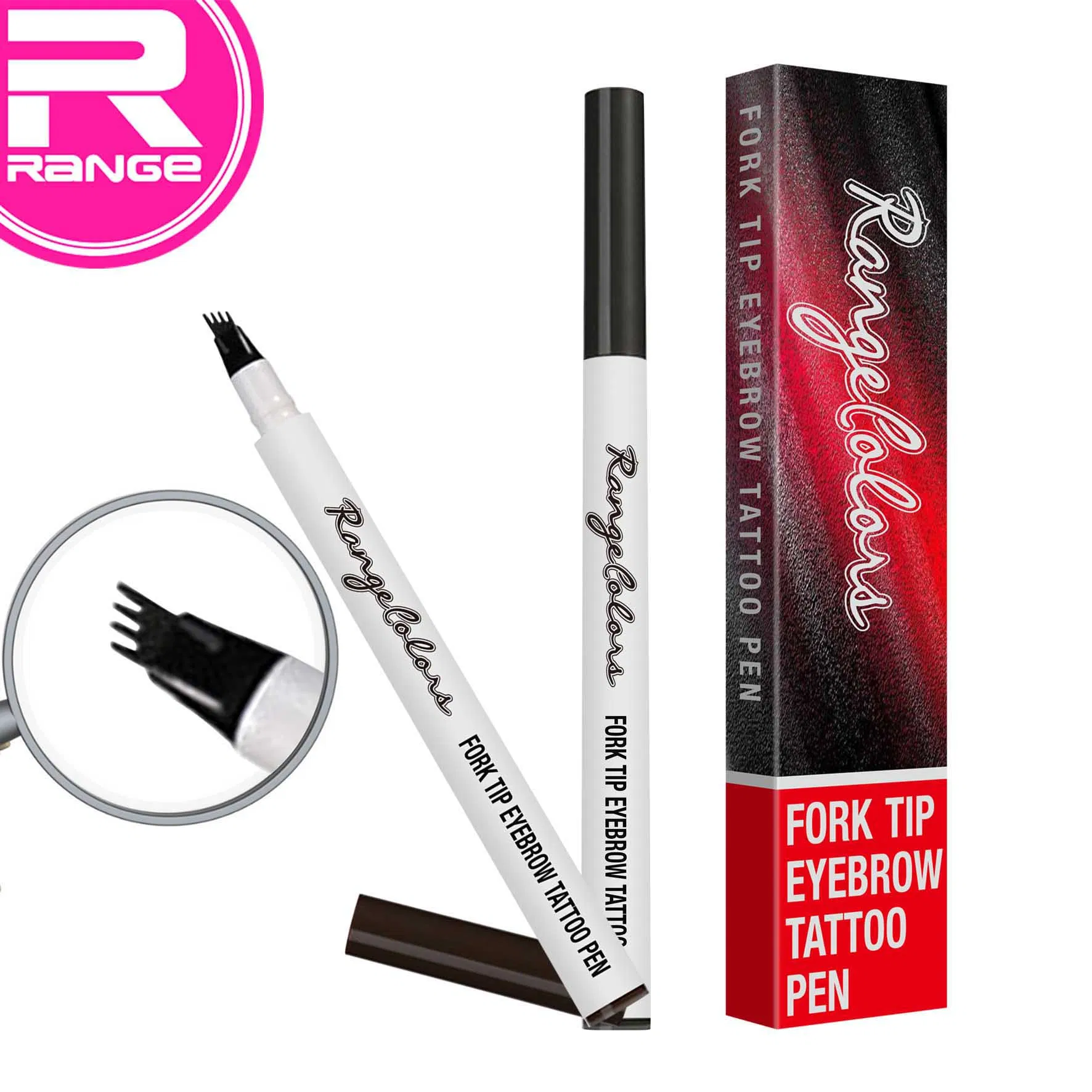 Newest Waterproof Tattoo Eyebrow Ink Cosmetic Pen with Fork Tip Cosmetic Factory