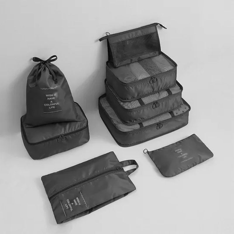 Foldable Wearable Luggage Suitcase Storage Organizer Packing Pouch Large Capacity Waterproof Fabric Tg008_12