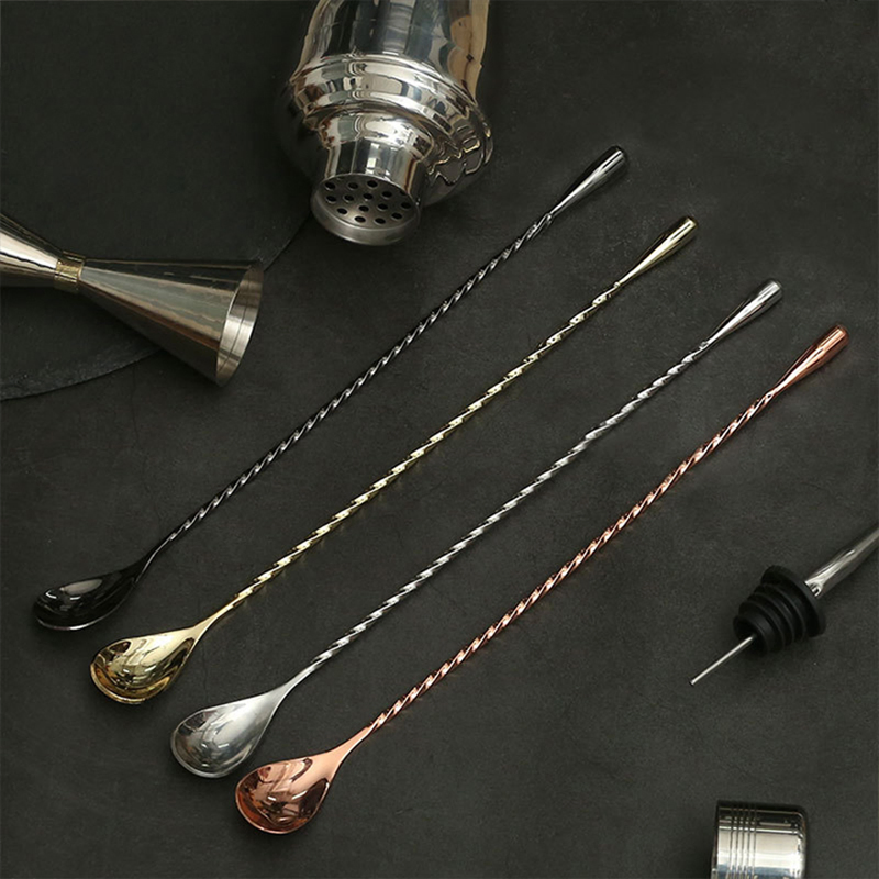 Royal Twisted Threaded Rod Stir Spoon Bar Cocktail Mix Spoon Stirring Spoon