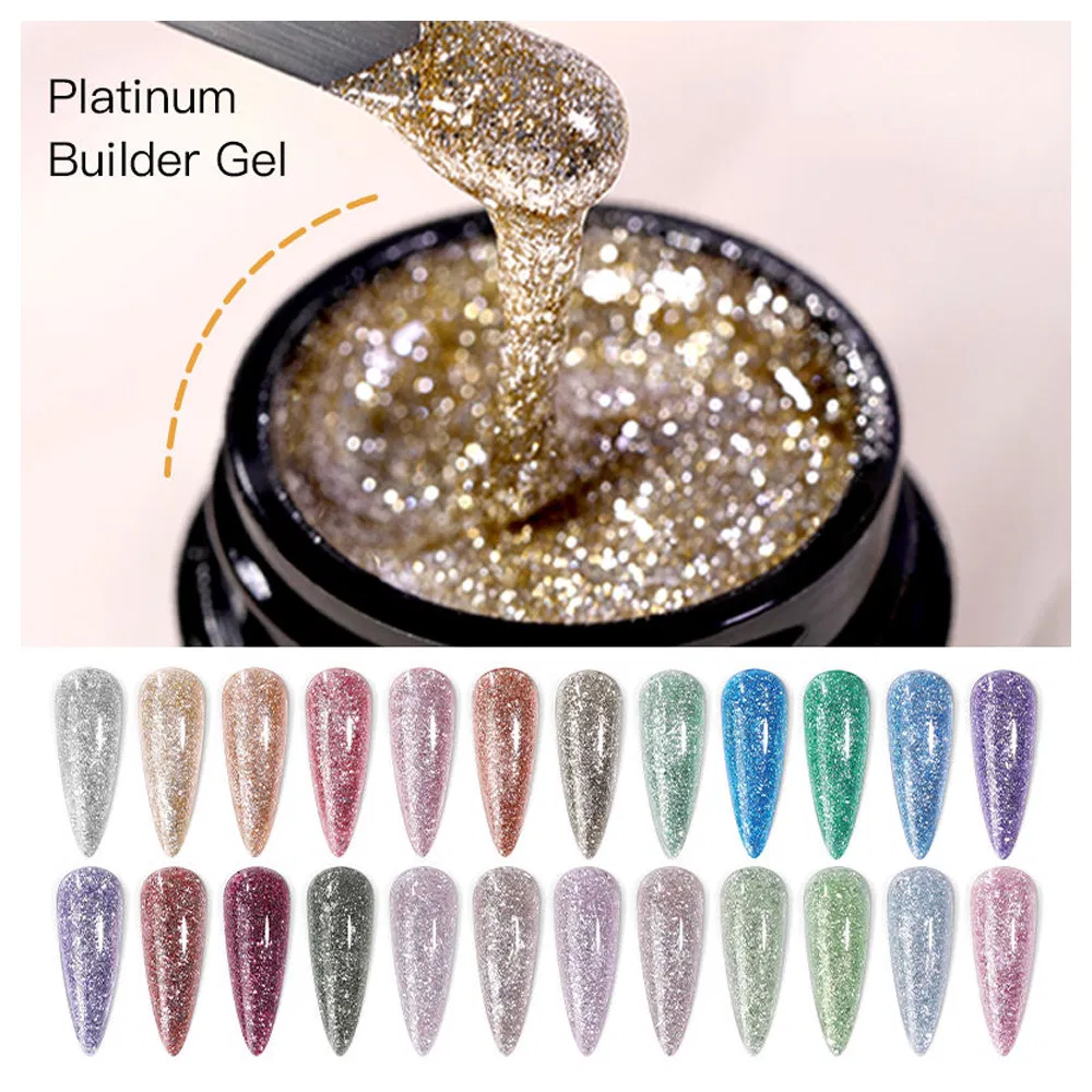 Christmas Manicure Pedicure Care Products Nail Art Builder Glitter Shinning Extension Gel Polish