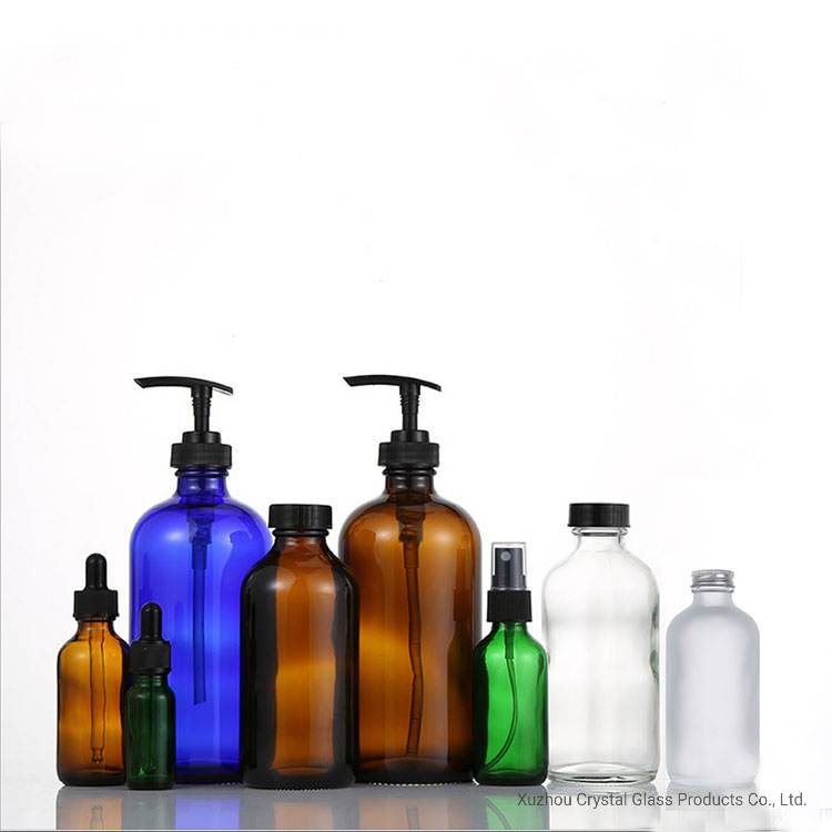 Wholesale Room 500ml Clear Amber Black Frosted White Boston Glass Spray Bottle