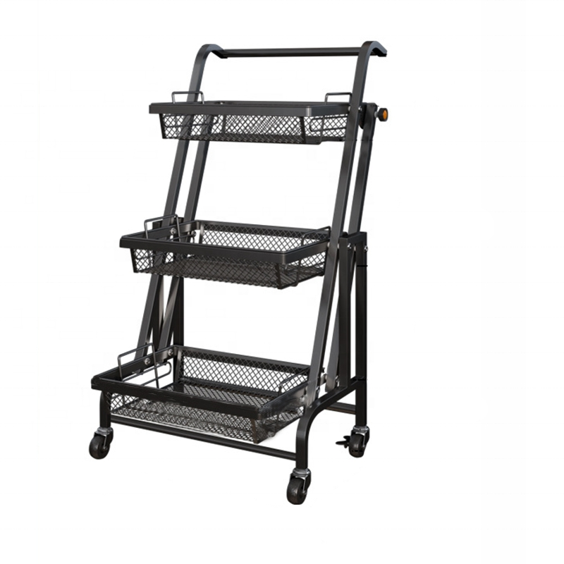 Manufacturer Wholesale Multifunctional Rotatable Kitchen Rack Corner Shelf Bathroom Kitchen Handcart