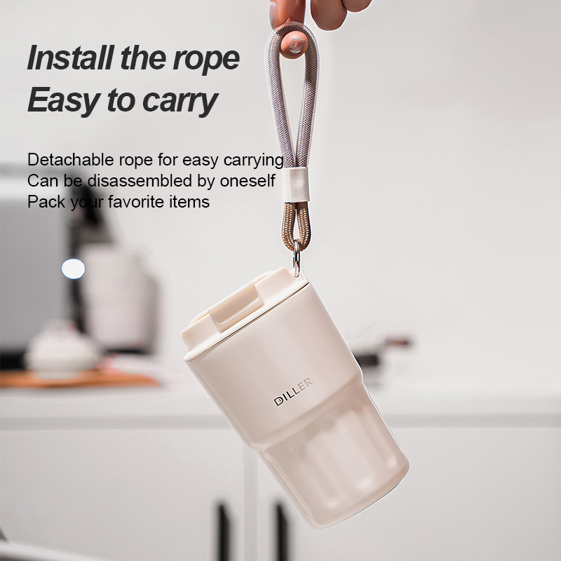 304 Stainless Steel, PP, Silicone Black, Purple, Blue, White, Pink, Rose Red Water Bottles Mug