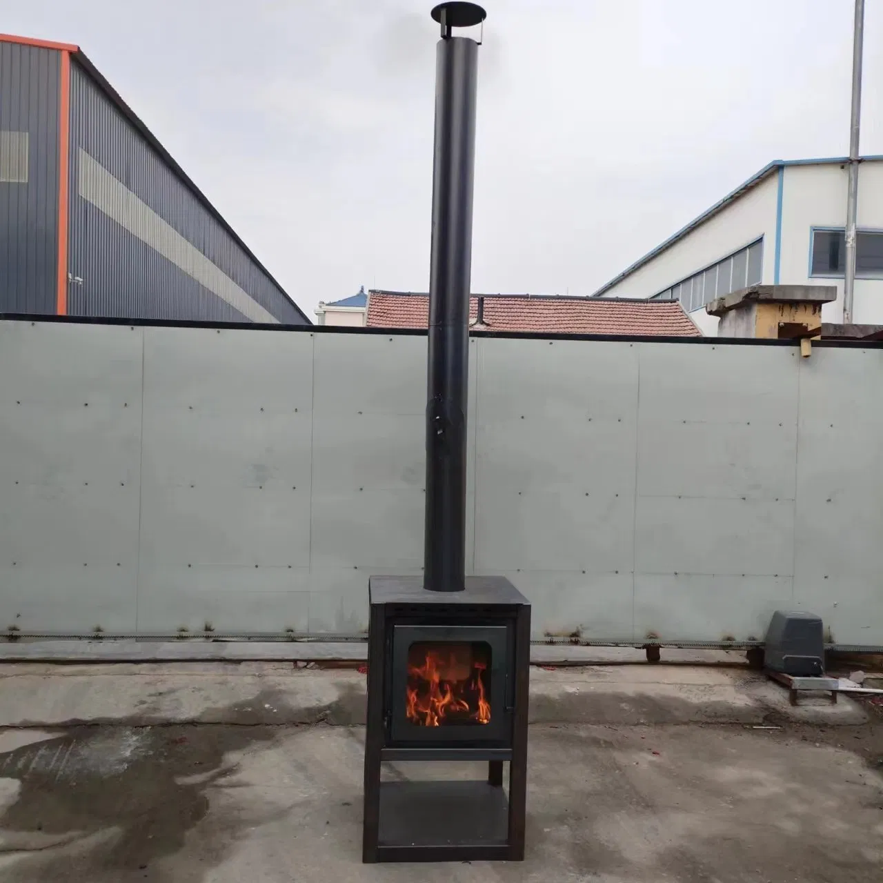 Large Glass Biggest Modern Steel Wood Cook Stove Antique Wood Burning with Chimny