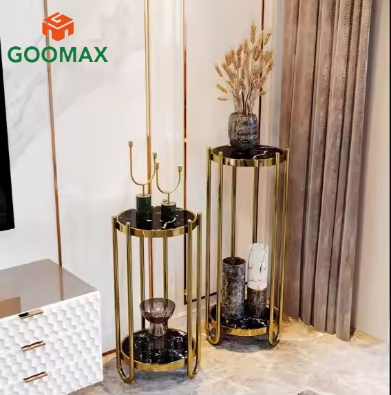 Chic Stainless Steel Flower Stand for Home Furniture with Customization Options