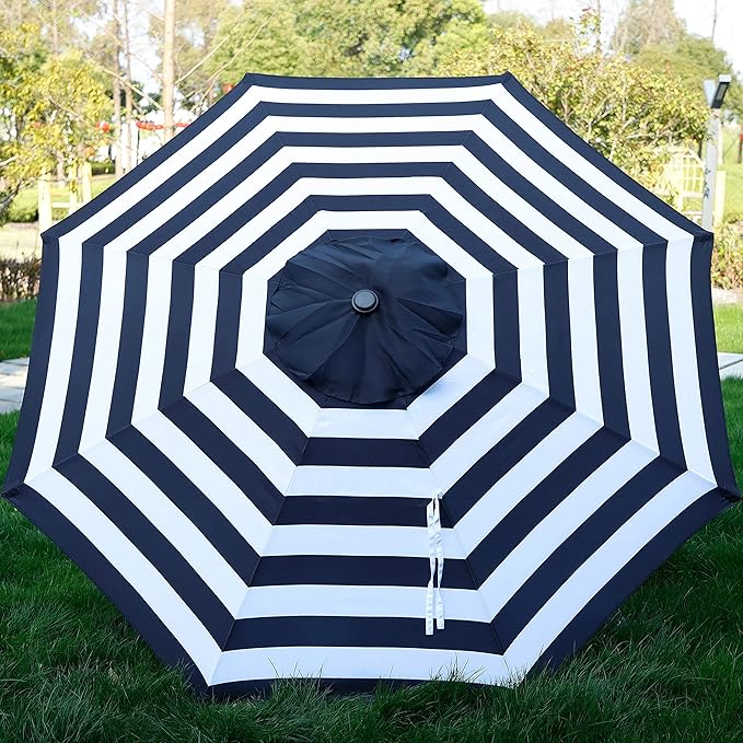 9-Foot Outdoor Patio Umbrella with Crank and Tilt Feature