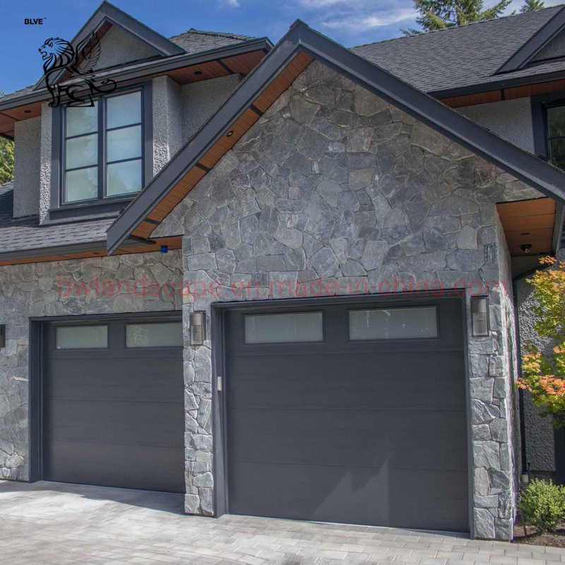 Blve Villa Exterior Wall Decoration Natural Stone Cladding Tile Grey Marble Cultural Stone Panel