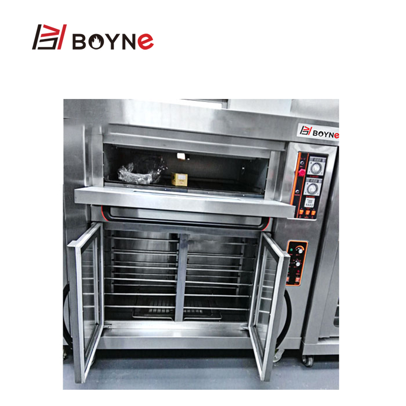 One Layer Two Trays Gas Oven with Proofer