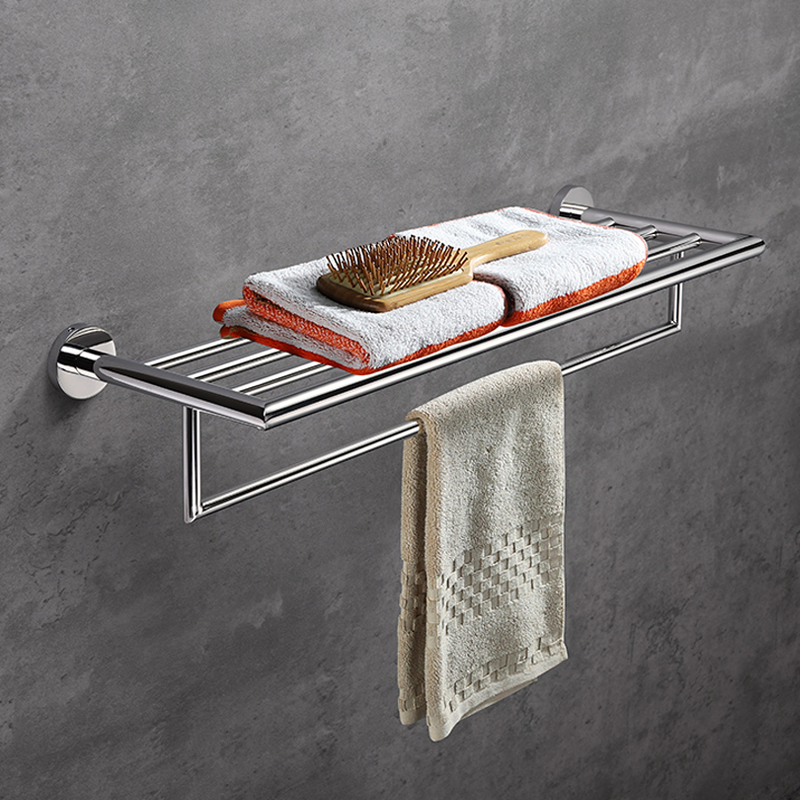 Настенная полка-вешалка для полотенец из нержавеющей стали