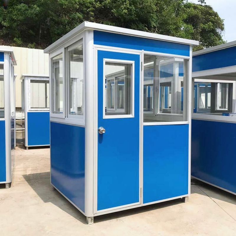 Prefabricated Safe Service Modular Prefab Caseta De Vigilancia Mobile Kiosk Design Sentry Box