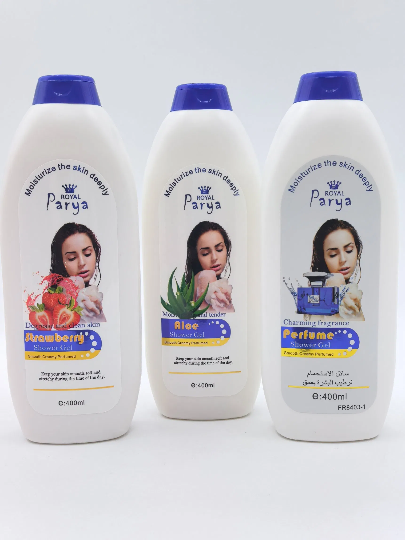 Shower Gel 400ml Moisturizing Aloe Vera Moisturizing and Hydrating Fresh Strawberry Milk Shower Gel