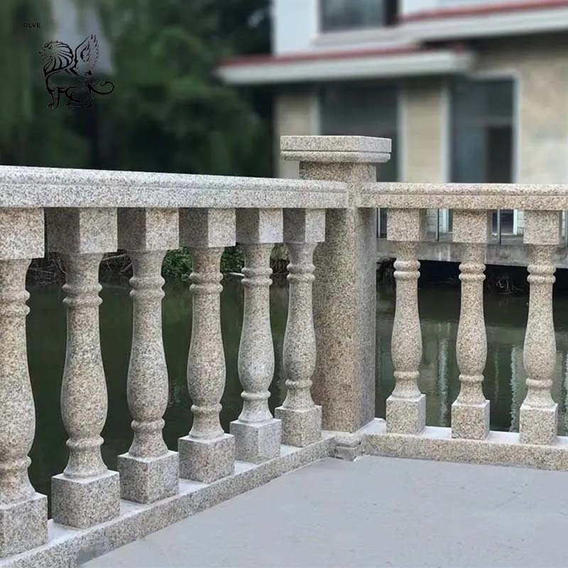 Outdoor Villa Natural Stone Granite Balcony Railing Pillar Modern Marble Balustrade Handrail Factory