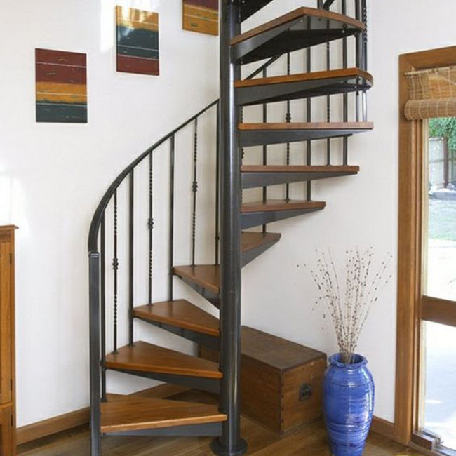 Elegant Decorative Spiral Staircase with Stainless Steel Handrail