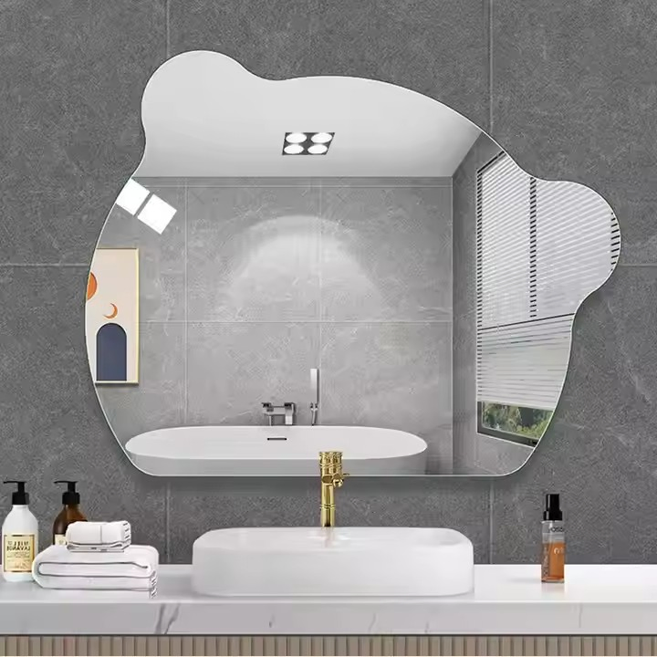 Round LED Touch Screen Smart Mirror Living Room Bathroom Glass Mirrors Wall Decor