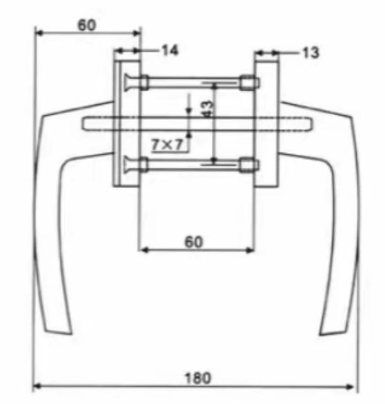 Nisen HD18 UPVC Window Door Twin Handle Lock with Cylinder Aluminum Material High Quality Made in China