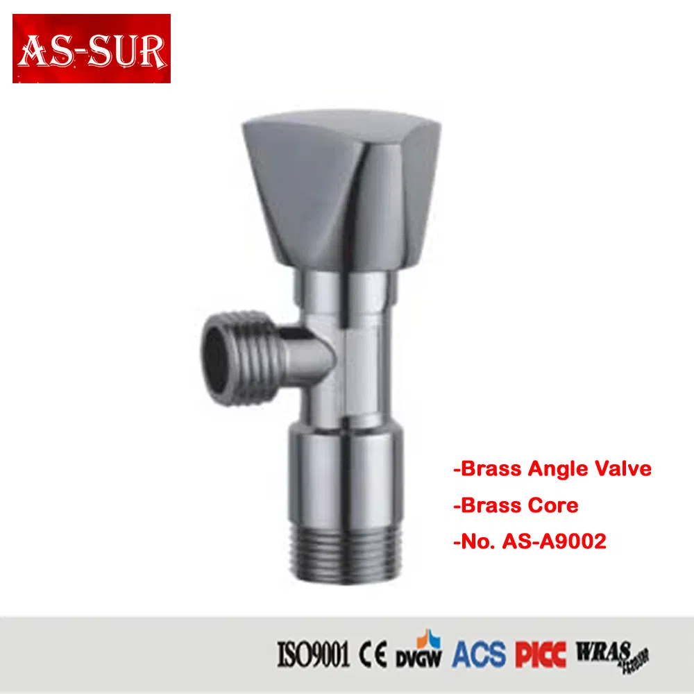 Угловой кран A8011 с настенной планкой, хром