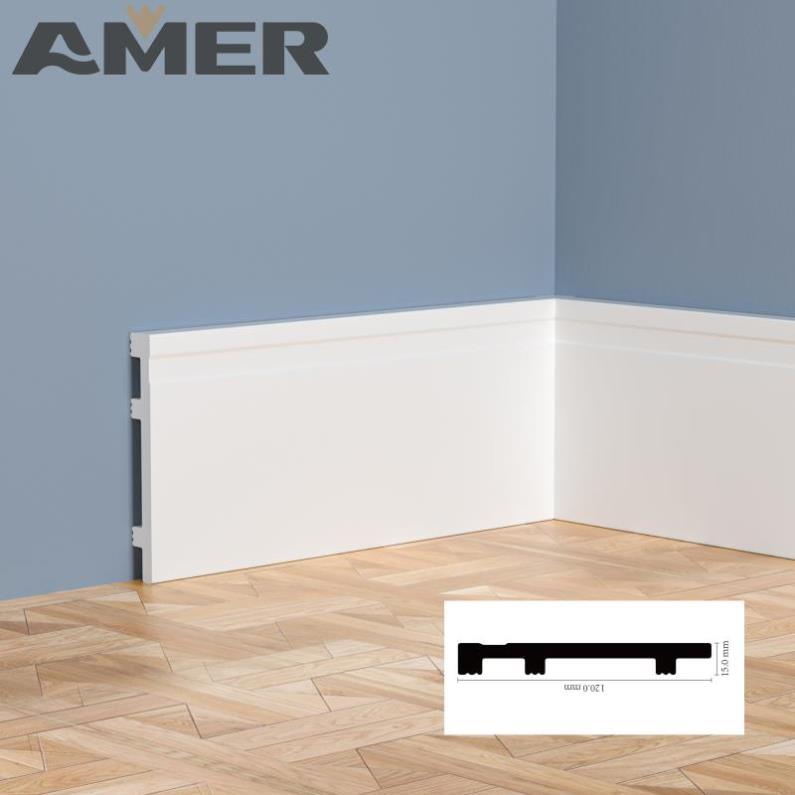 Lightweight Waterproof Charcoal Louver PS Skirting Board Flooring Accessories