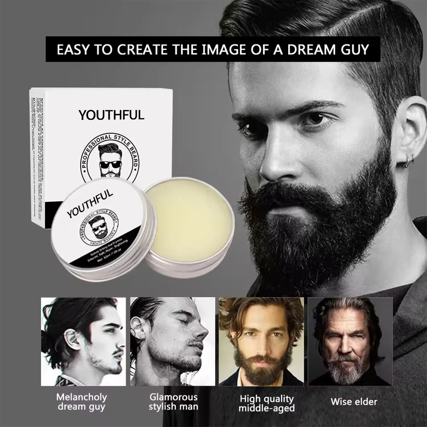 Natural Beard Care Moisturizing Professional Care Cream