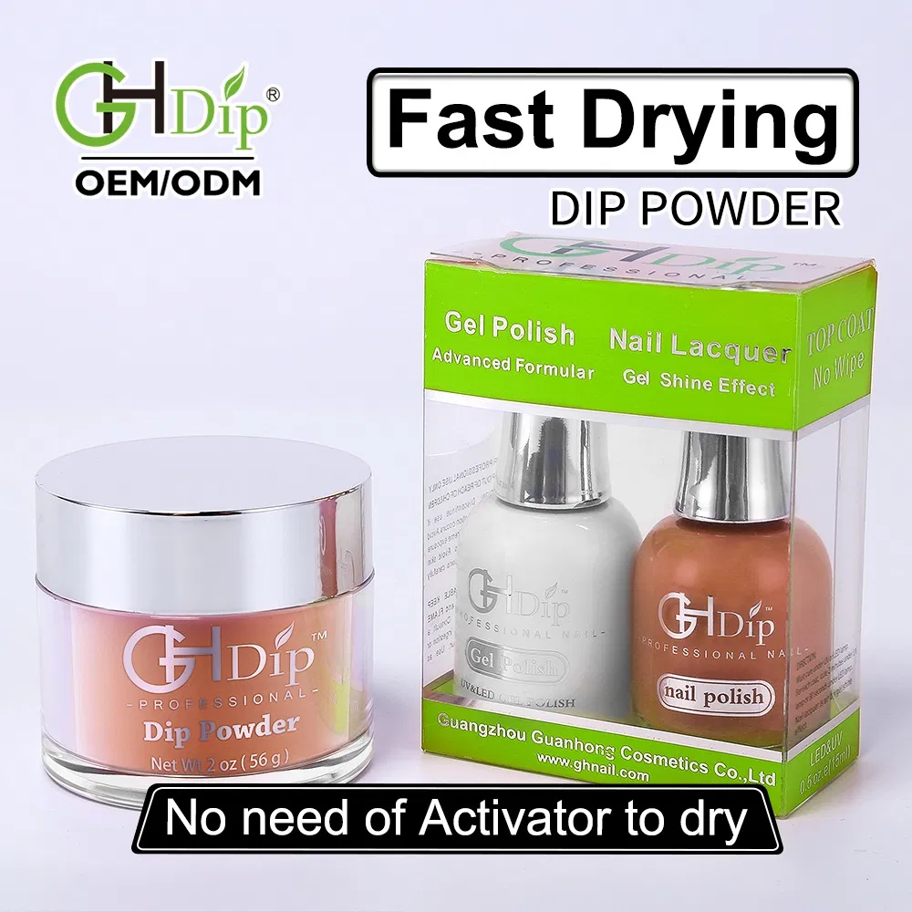 Brown Color Acrylic Nail Fast Drying DIP Powder Match Gel Polish
