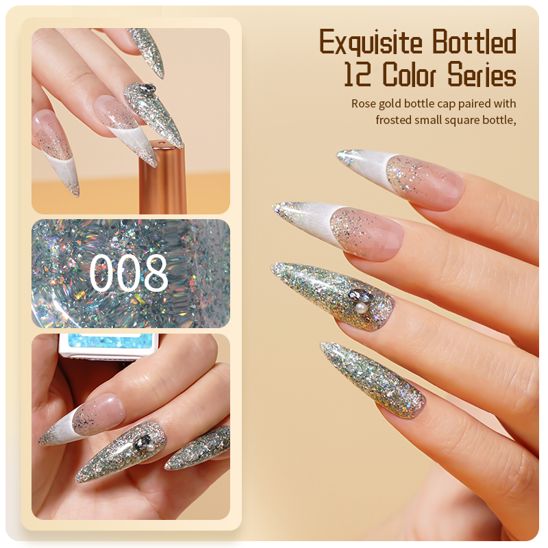 R S Nail OEM Wholesales Semipermanent Colorful Glitter 3 Step Gel Nail Paiting Gel Color UV LED Nails Function Gel Polish