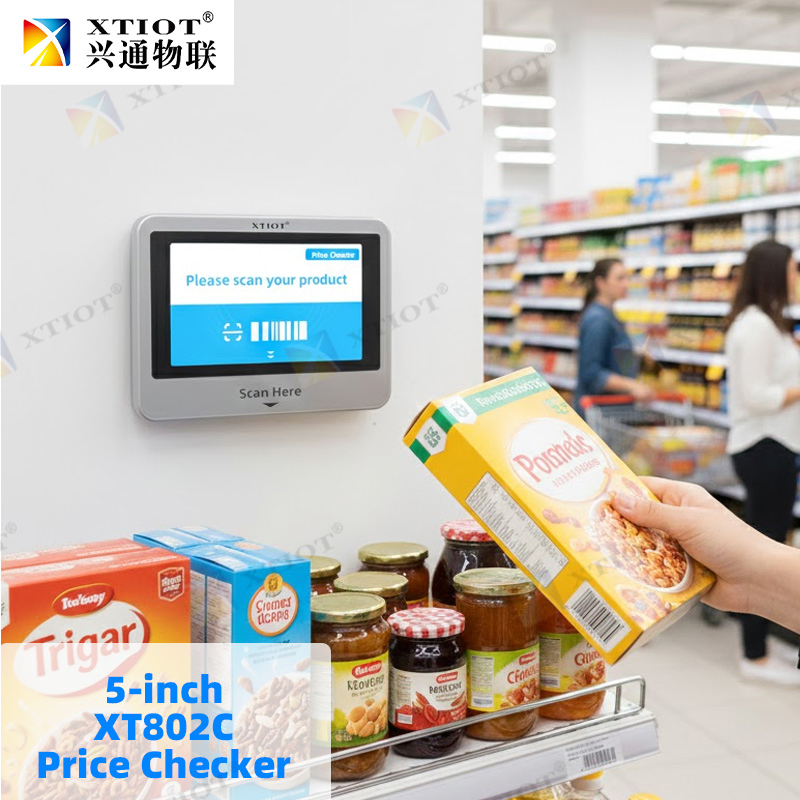 XT802C XTIOT Loyalty Program POS Scanner Touch Screen Advertising With Barcode Scanner